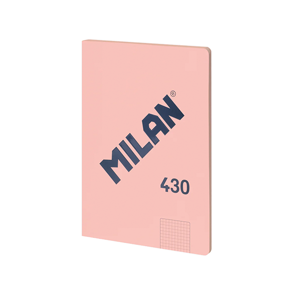 Libreta encolada Milan 430 A4 48 h. 95 g 5x5 Rosa